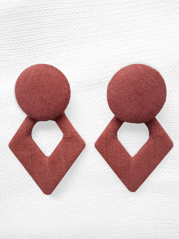 Aretes Geometrías - Salmón