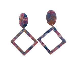 Aretes Marco - Lila/Azul