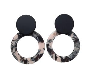 Aretes Círculos - Negro