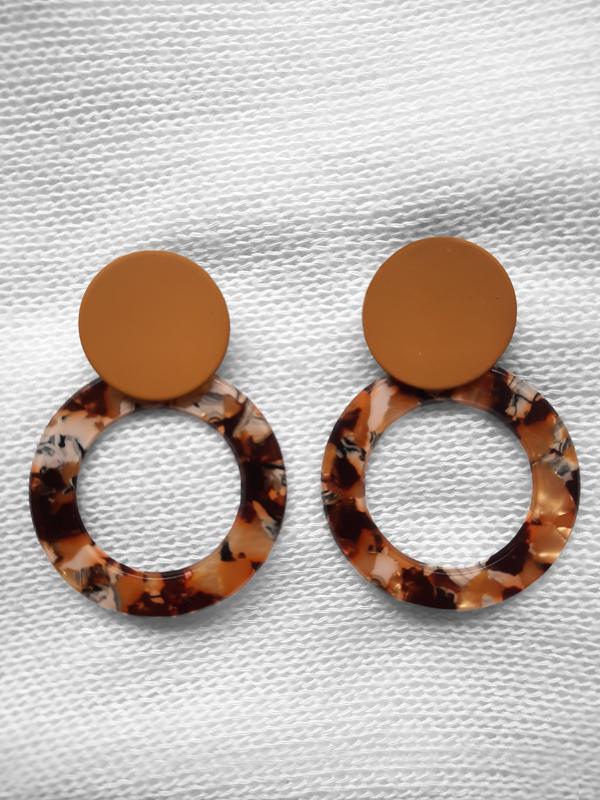 Aretes Círculos - Amarillo