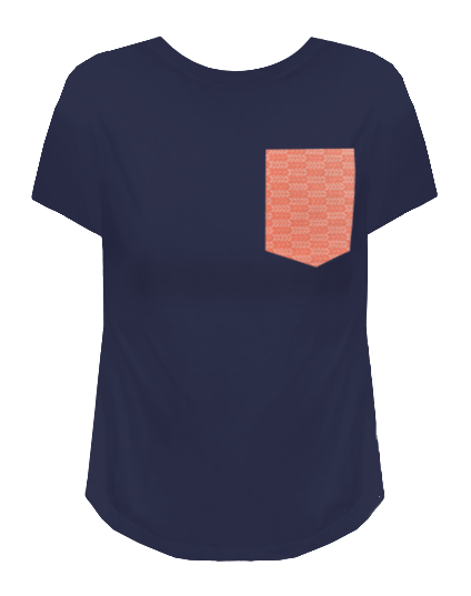 Camiseta Orange Vibes - Azul