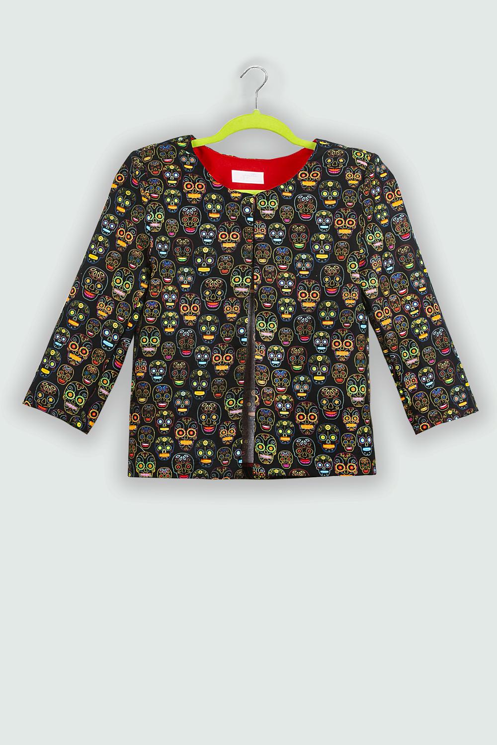 Estampado calaquitas psicodélicas / negro