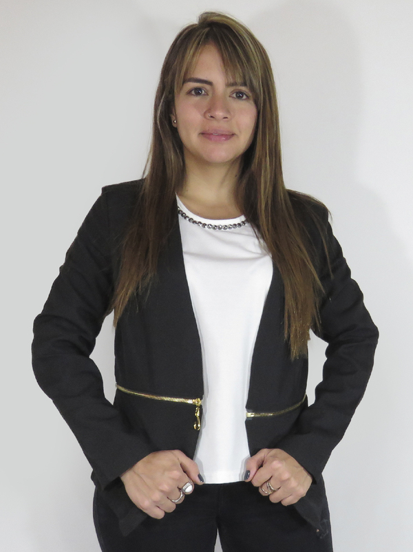 Blazer negro cremallera