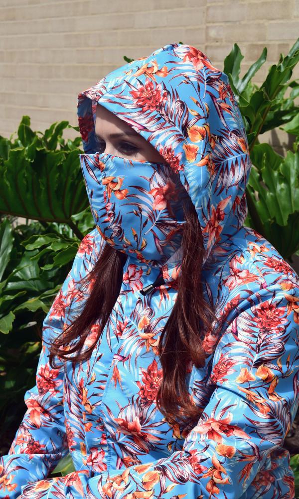 Chaqueta antifluido – azul plantas