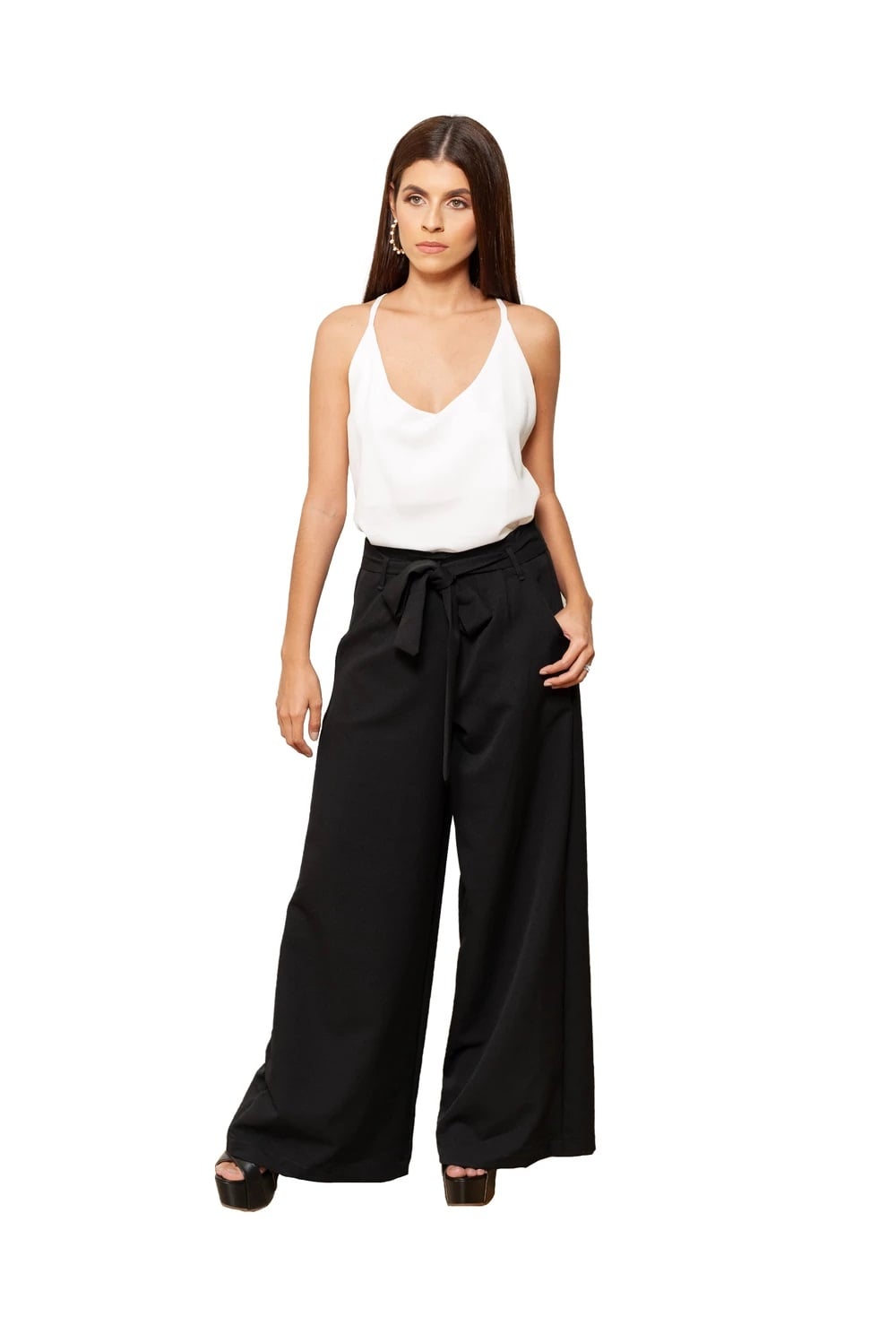 Lara Pantalón Palazzo - Negro