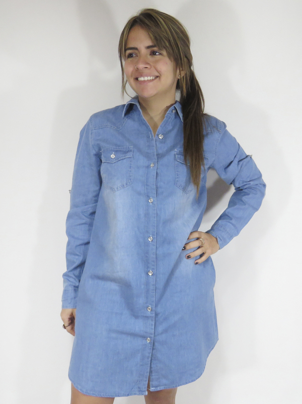 Camisa denim con bordado