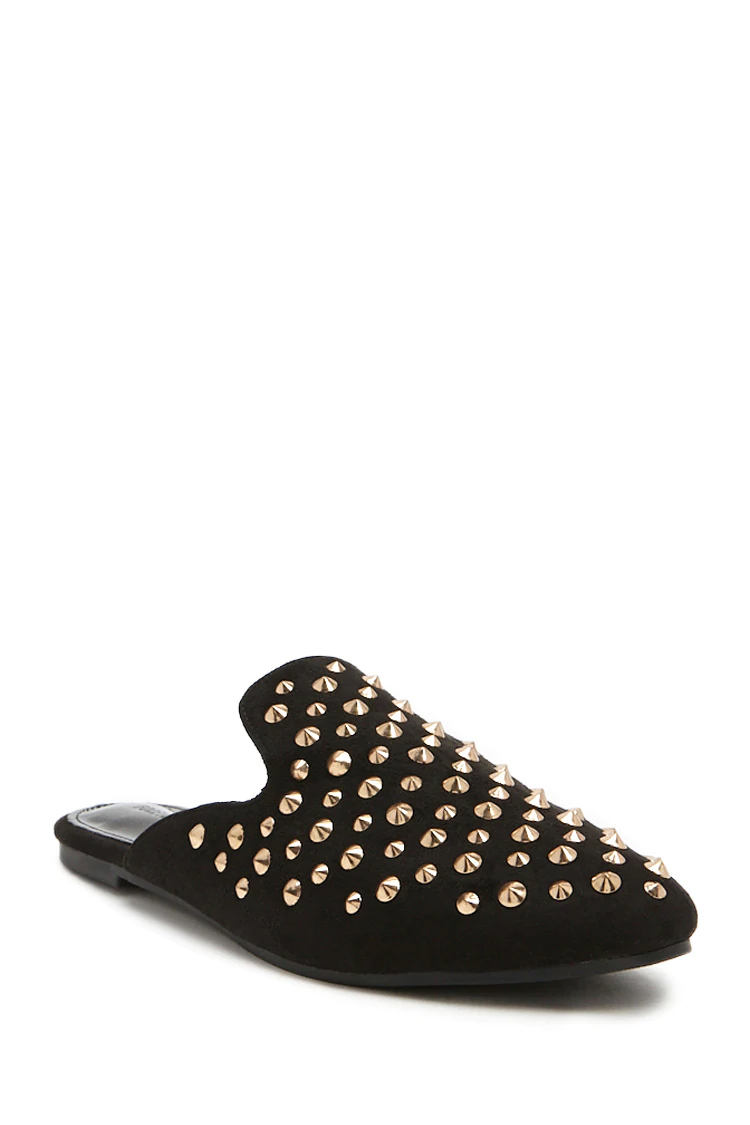 Spiked Stud Flats - Black
