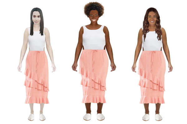 They visualize your designs on an avatar that looks like them.